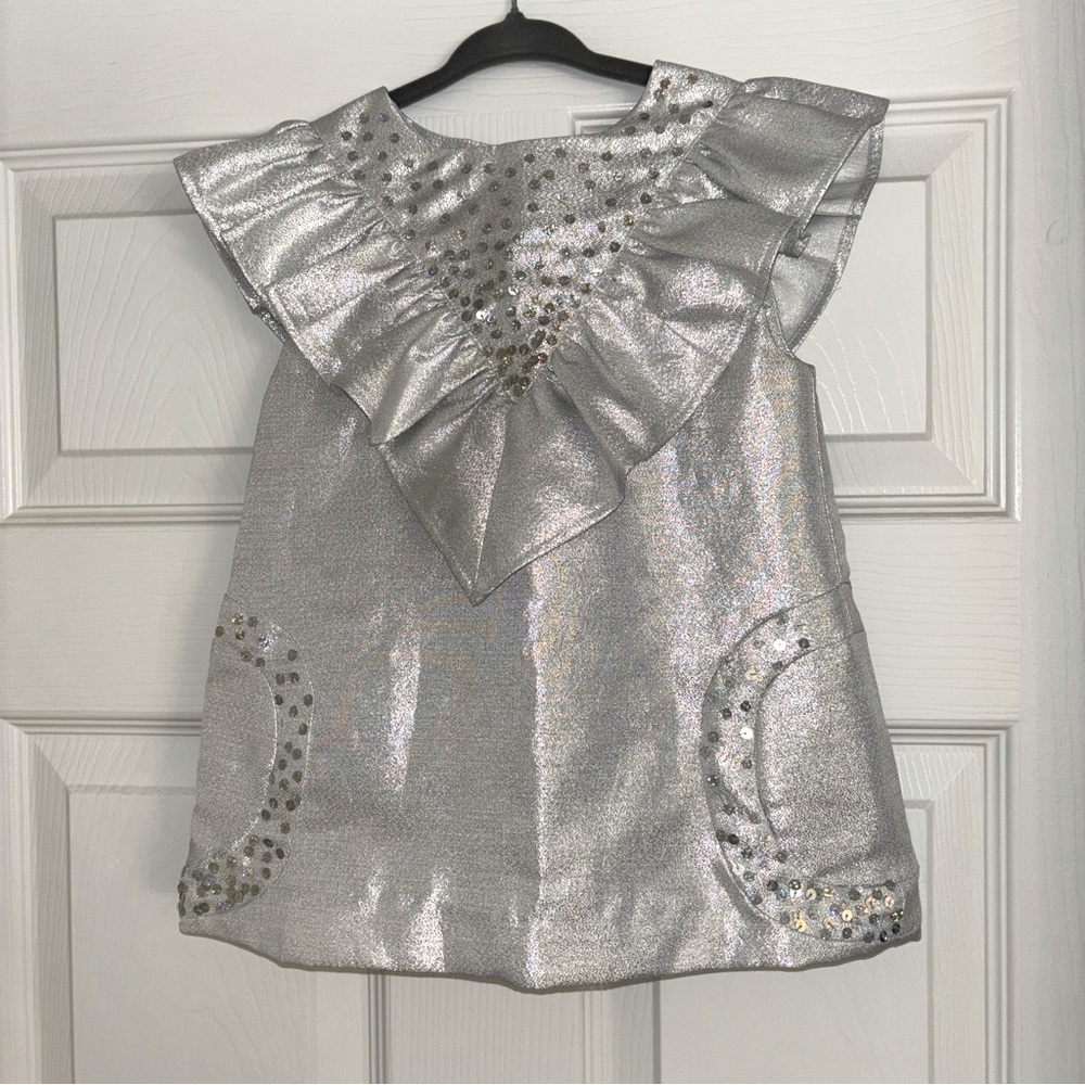 NWOT Imogen little girls metallic sequin dress fits a size 3T